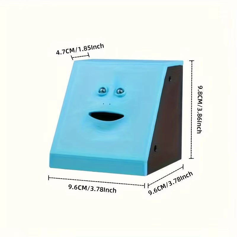 1PC Plastic Face Bank Human Face Smart Sensor Piggy Bank Electric Coin Can Eat Money Face Piggy Bank Store Coins